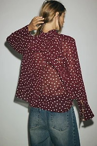 Blouse with Scarf Collar