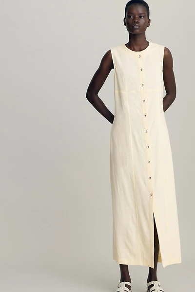 Linen-Blend Dress