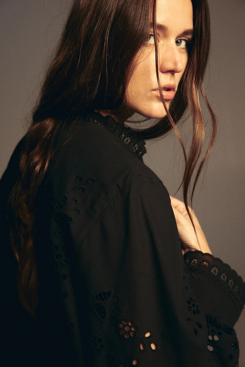 Dress with Eyelet Embroidery