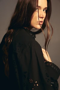 Dress with Eyelet Embroidery