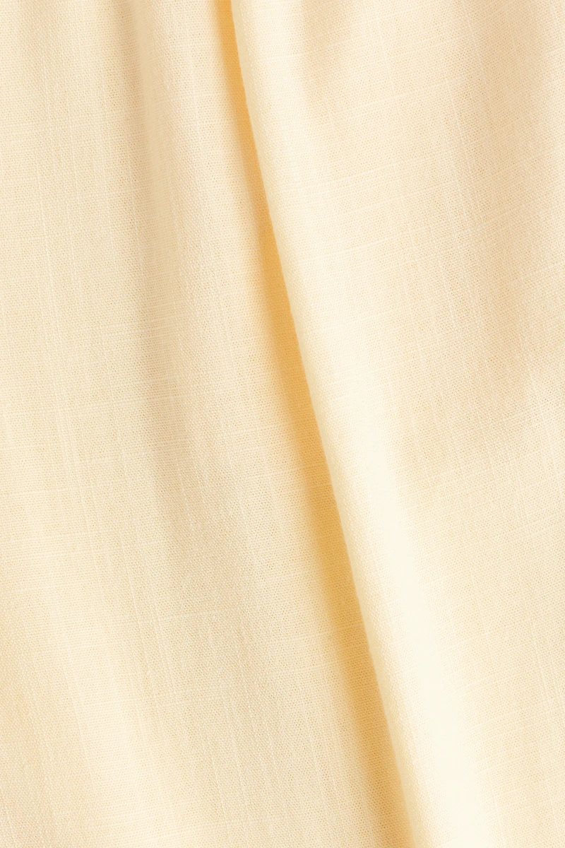 Wide-Leg Linen-Blend Pants