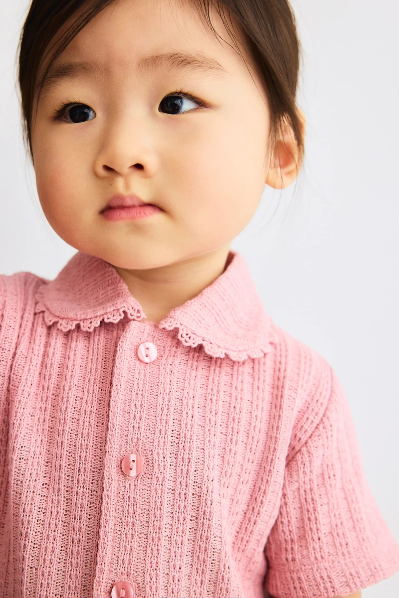 2-Piece Pointelle-Knit Set