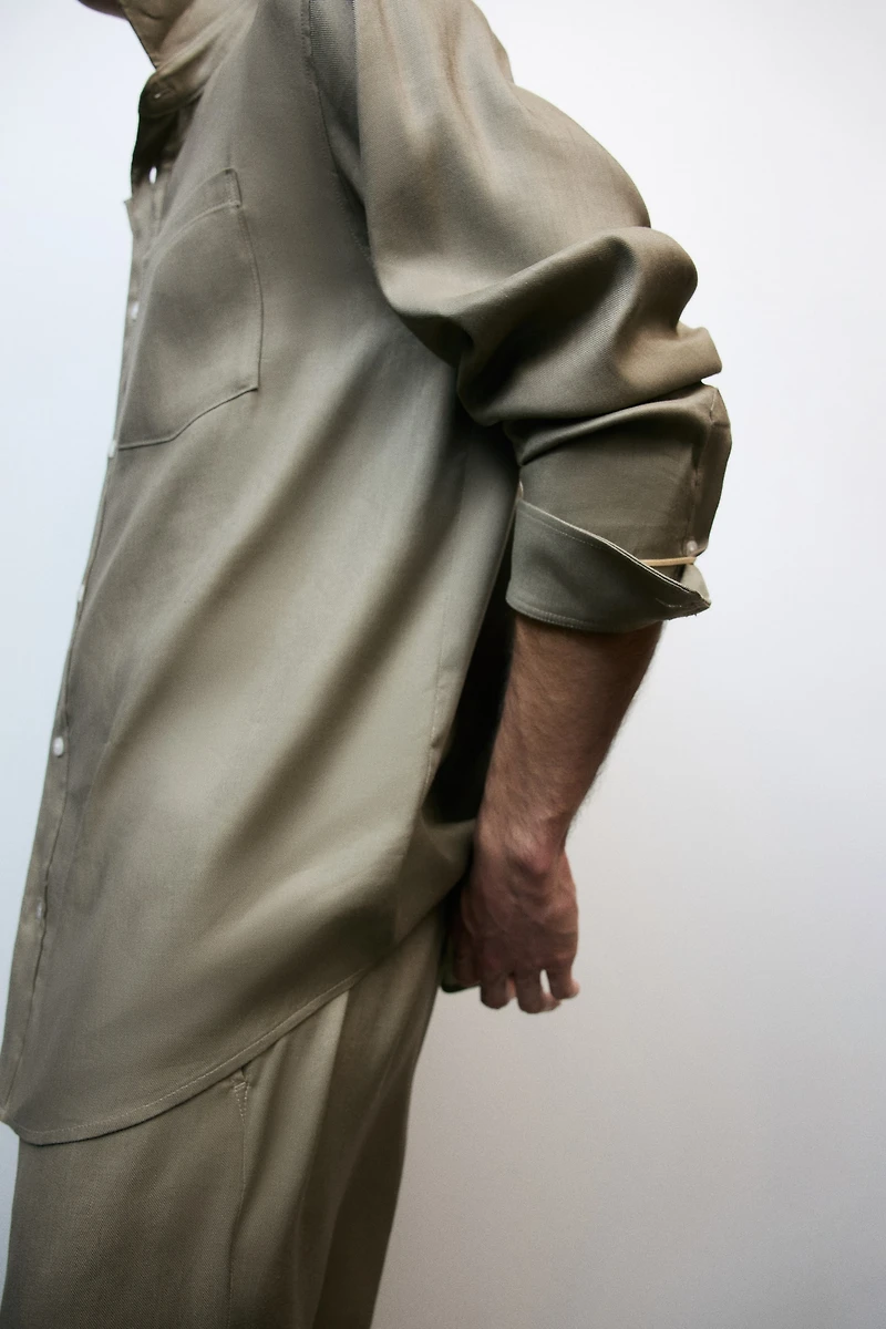 Easy Care Regular-Fit Linen-Blend Shirt