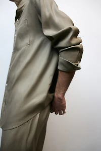 Easy Care Regular-Fit Linen-Blend Shirt