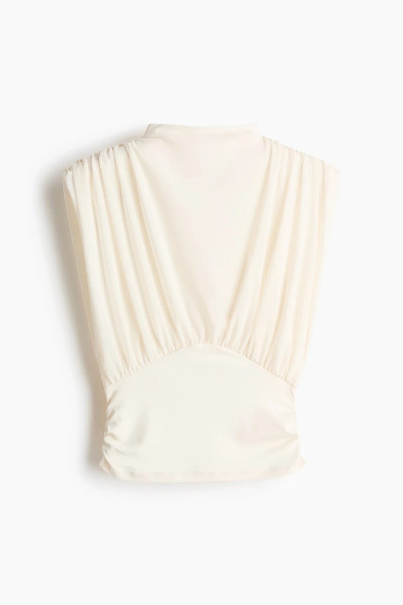 Haut sans manches à effet drapé