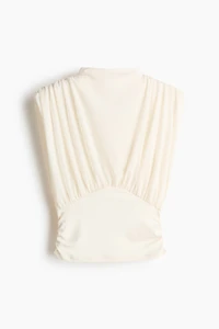 Haut sans manches à effet drapé