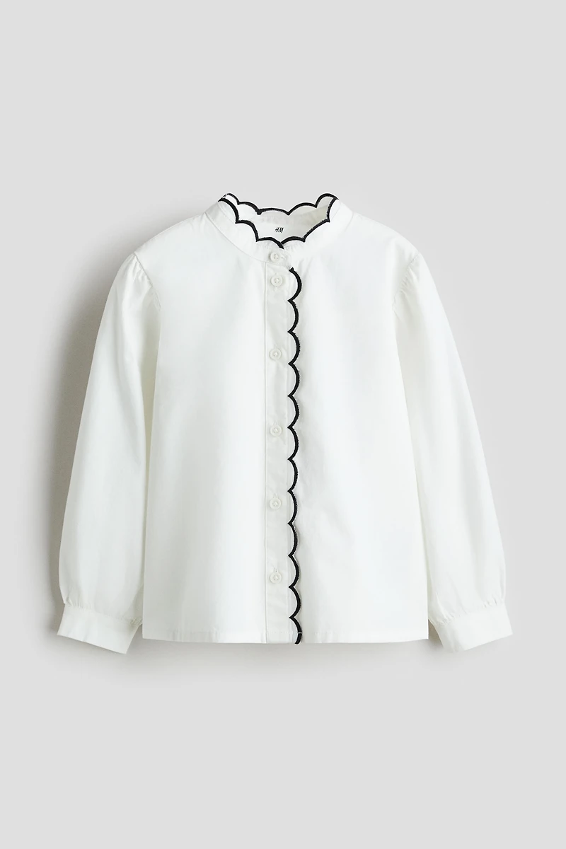 Blouse en popeline de coton