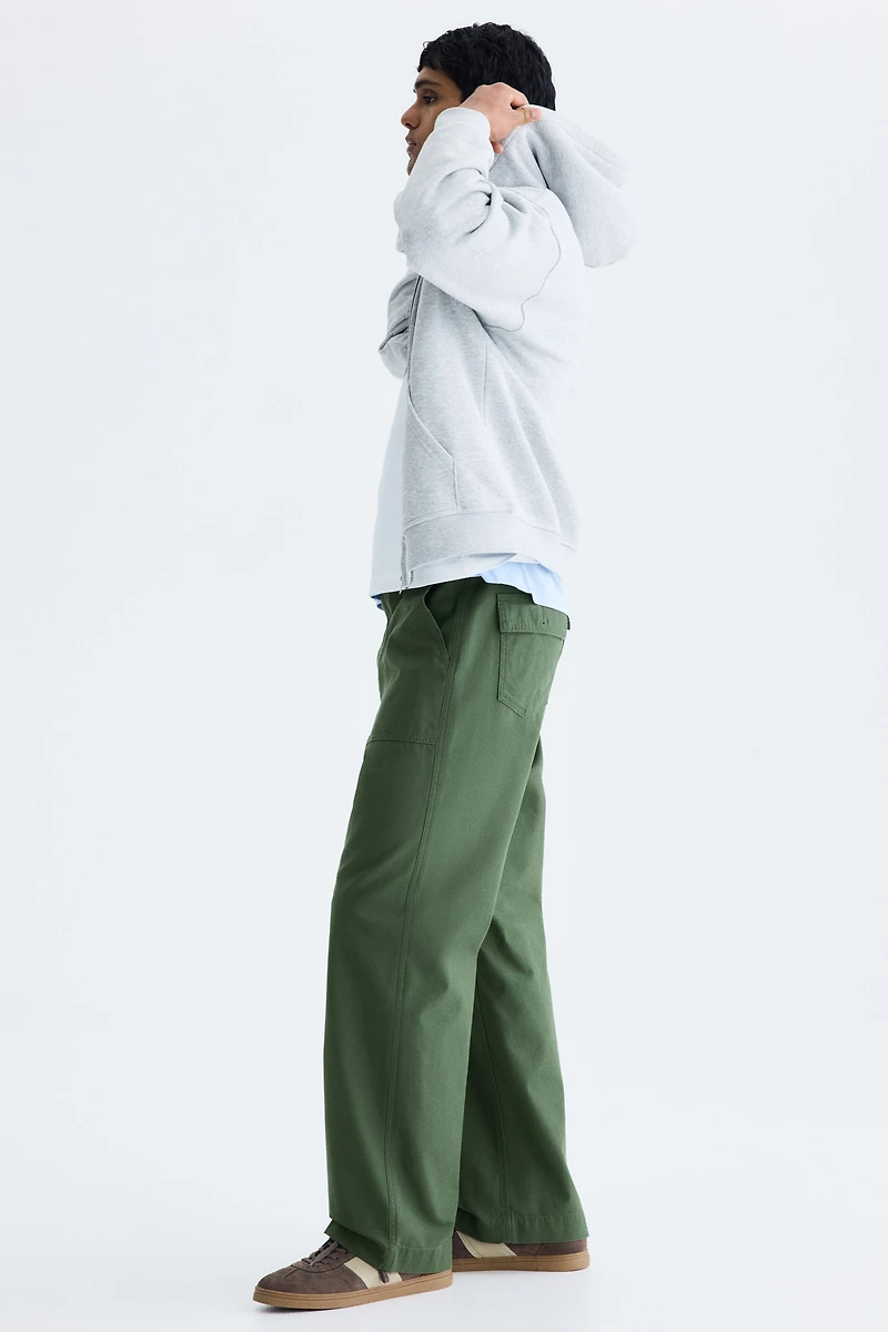 Pantalon décontracté en sergé