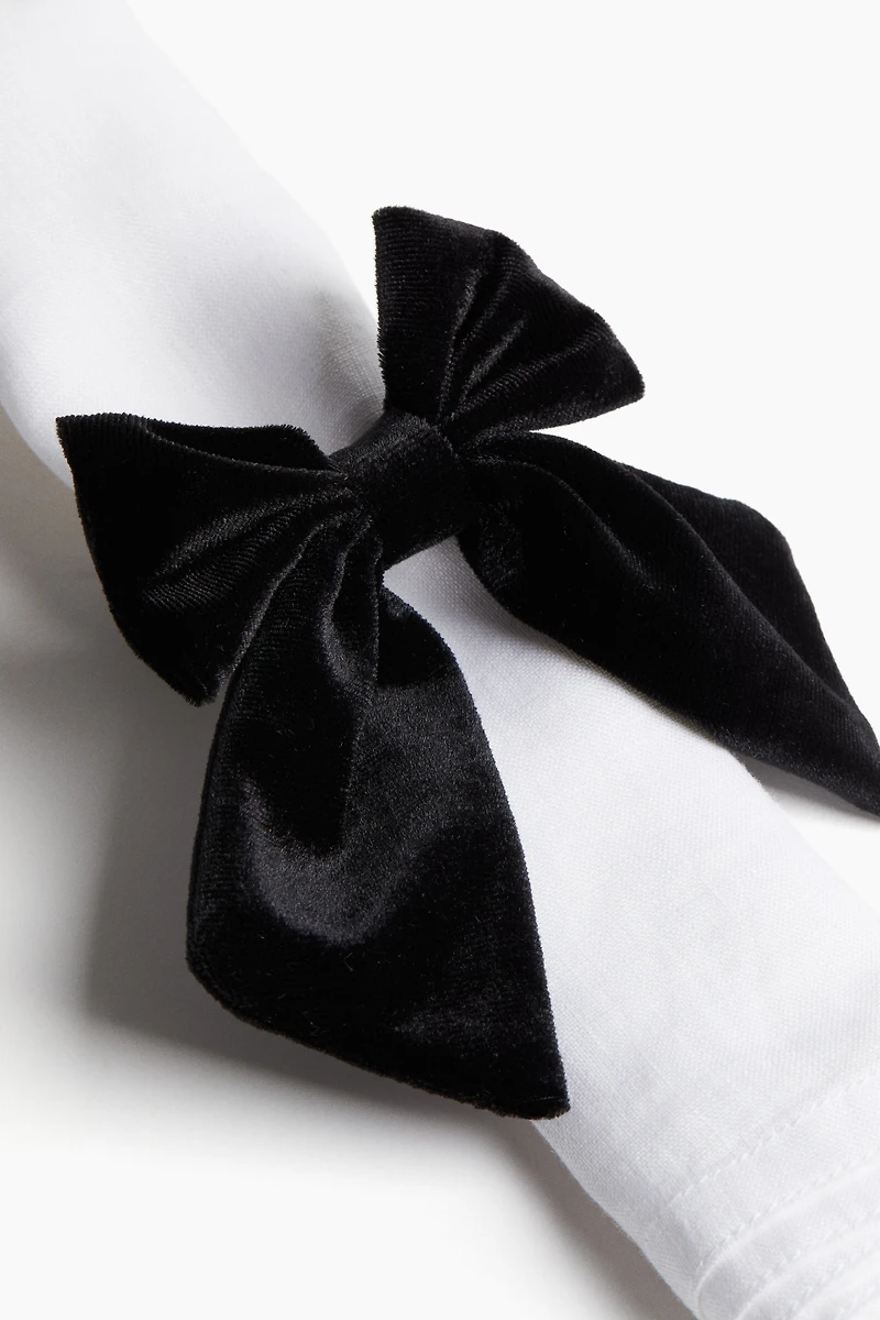 4-Pack Velvet Napkin Rings