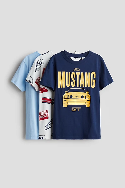 3-Pack Printed Cotton T-Shirts