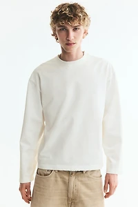 Boxy Relaxed-Fit Long-Sleeved T-Shirt