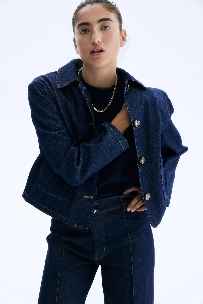 Twill Jacket with Collar