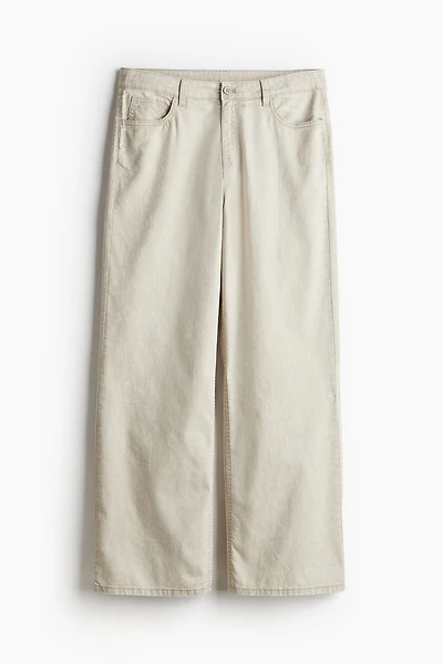Straight Twill Pants