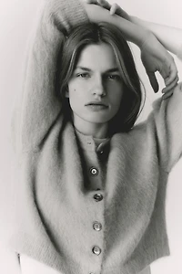 Cardigan en mélange de mohair