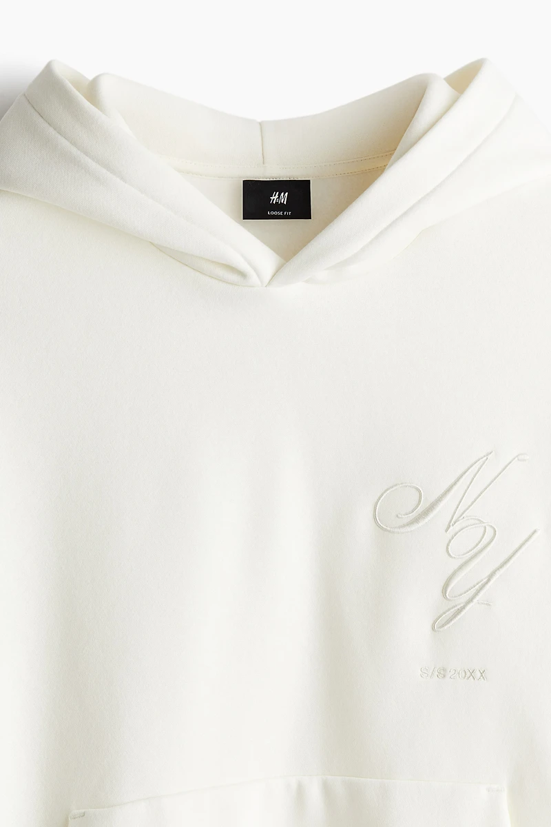 Loose-Fit Printed Hoodie