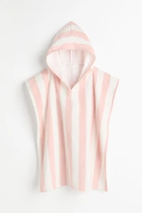 Cape de bain rayée en coton