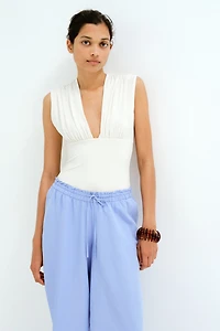MAMA Before & After Linen-Blend Pants