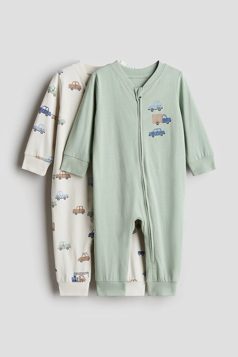 2-pack Cotton Pajama Jumpsuits