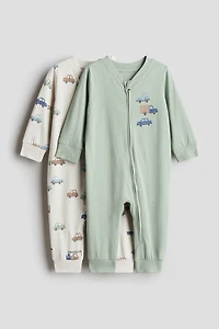 2-pack Cotton Pajama Jumpsuits