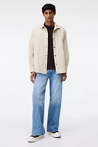 Chemise ample en velours de coton côtelé