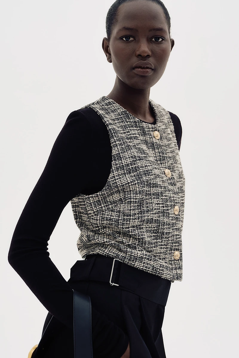 Bouclé Jersey Vest