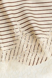 Foulard triangulaire avec dentelle