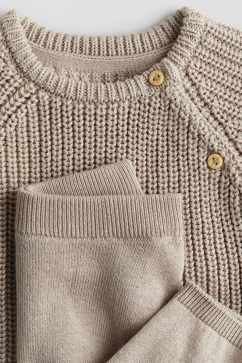 2-piece Knit Cotton Set