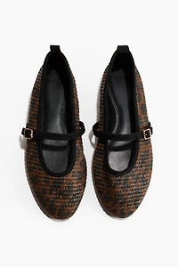 Straw Mary Janes