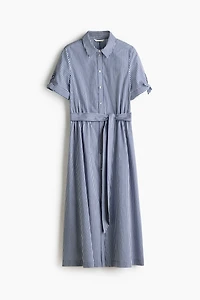 Short-Sleeved Shirt Dress
