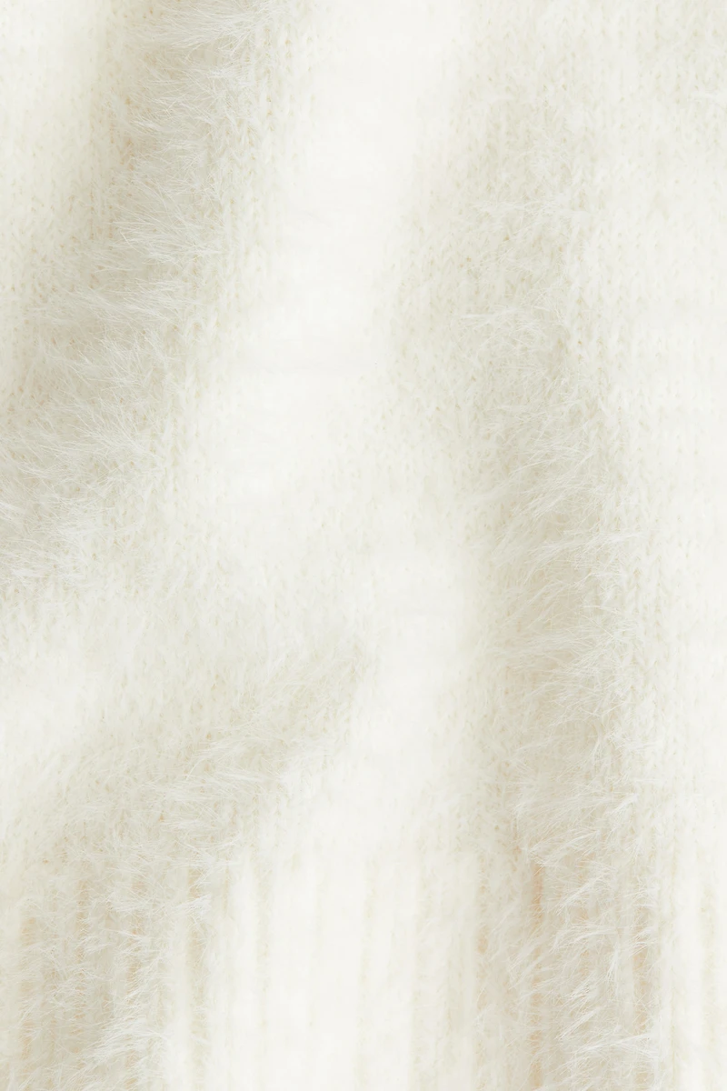 Fluffy-Knit Hoodie