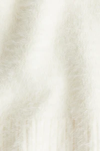 Fluffy-Knit Hoodie
