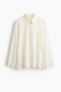 Chemise avec broderie anglaise