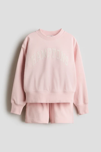 2-Piece Sweatshirt and Sweatshorts Set