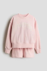 2-Piece Sweatshirt and Sweatshorts Set