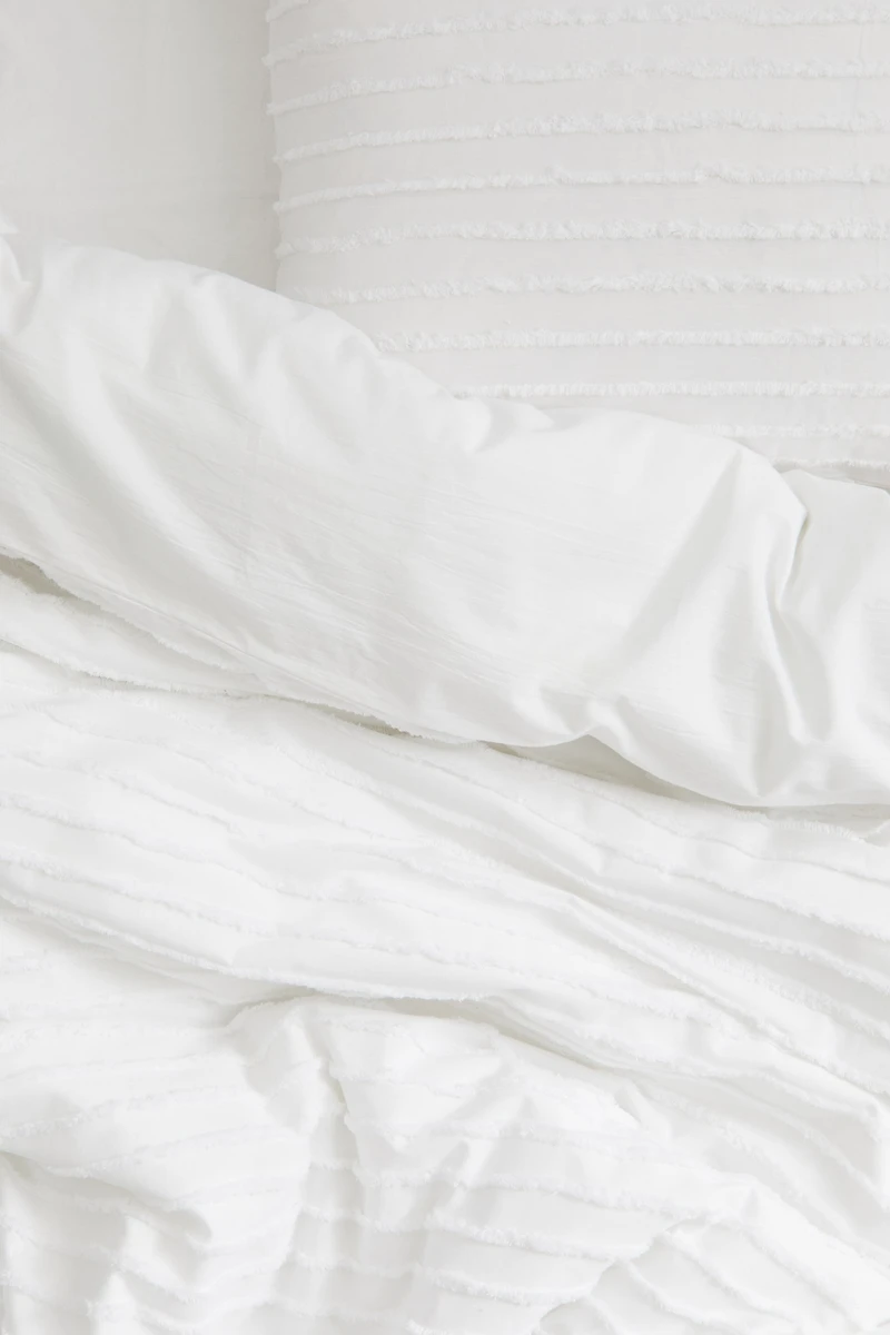 Tufted King/Queen Duvet Cover Set