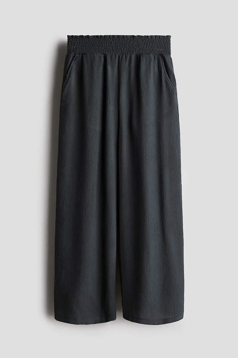 Smocked Crinkled Pants