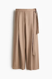 Tie-Detail Twill Pants