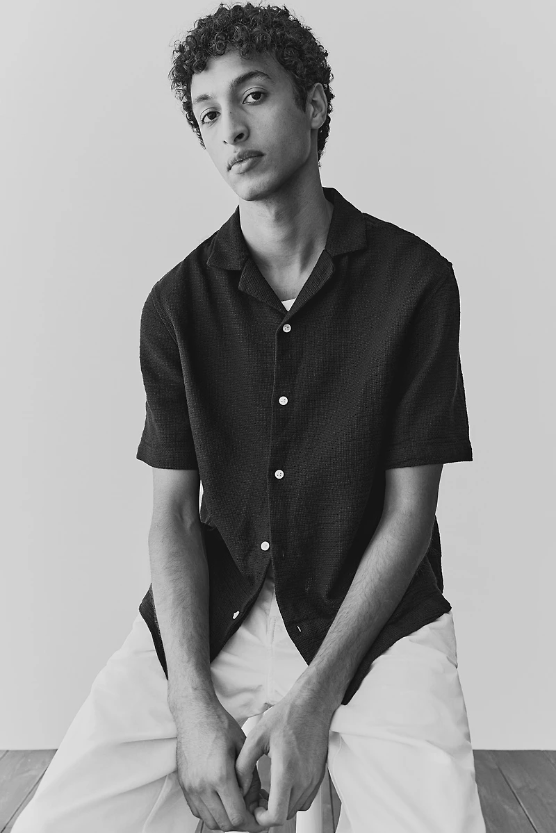 Regular Fit Textured Resort Shirt