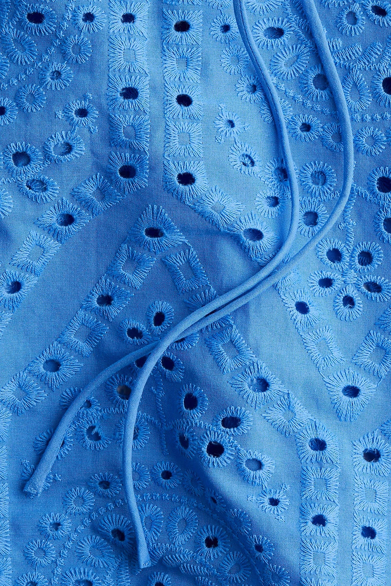 Blouse with Eyelet Embroidery