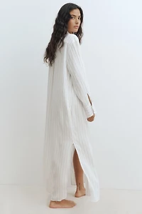 Linen-Blend Shirt Dress