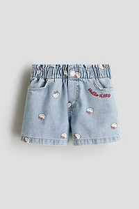 Loose-Fit Denim Shorts