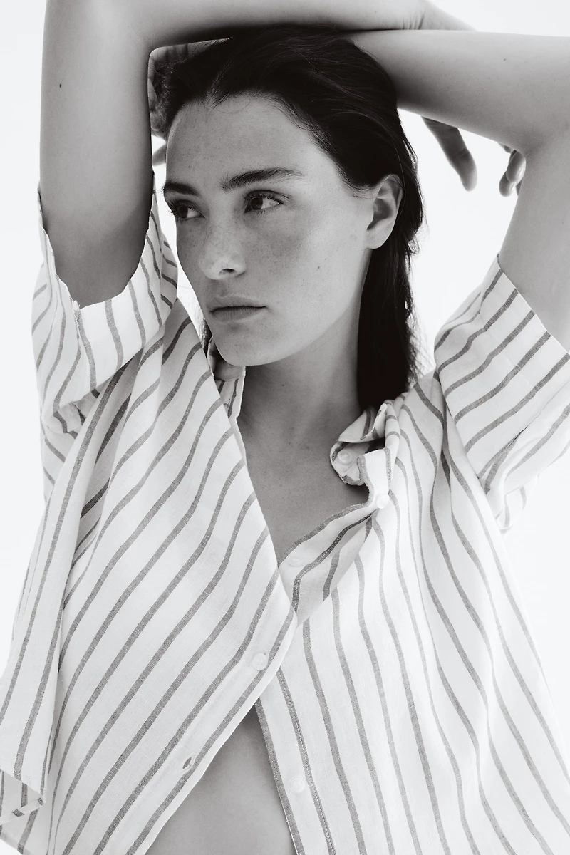 Linen-Blend Shirt