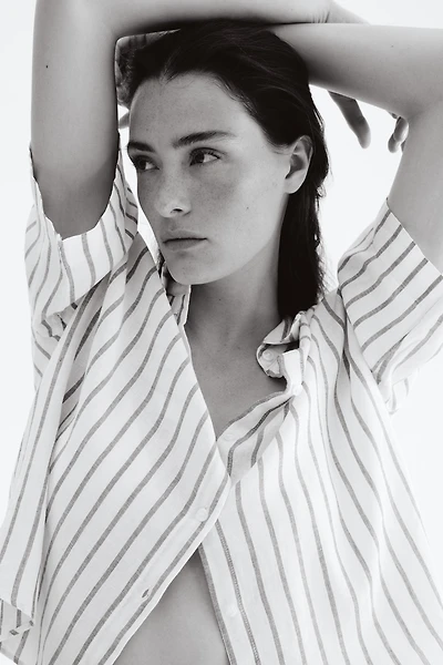 Linen-Blend Shirt
