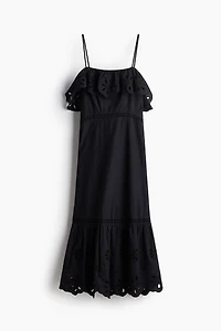 Cotton Dress with Eyelet Embroidery