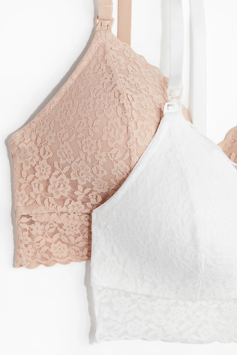 MAMA 2-Pack Padded Lace Nursing Bras