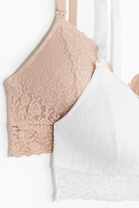 MAMA 2-Pack Padded Lace Nursing Bras