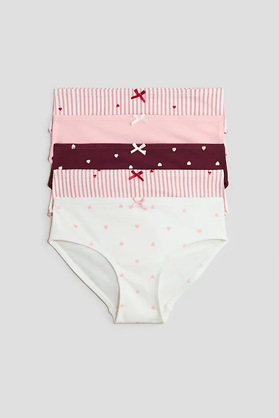 Lot de 5 culottes imprimées en coton