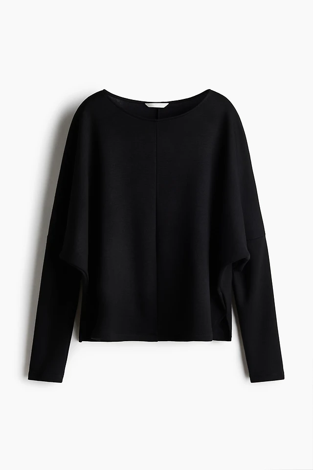 Batwing-Sleeved Scuba Sweatshirt