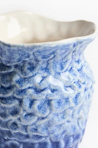 Small sea-inspired stoneware vase