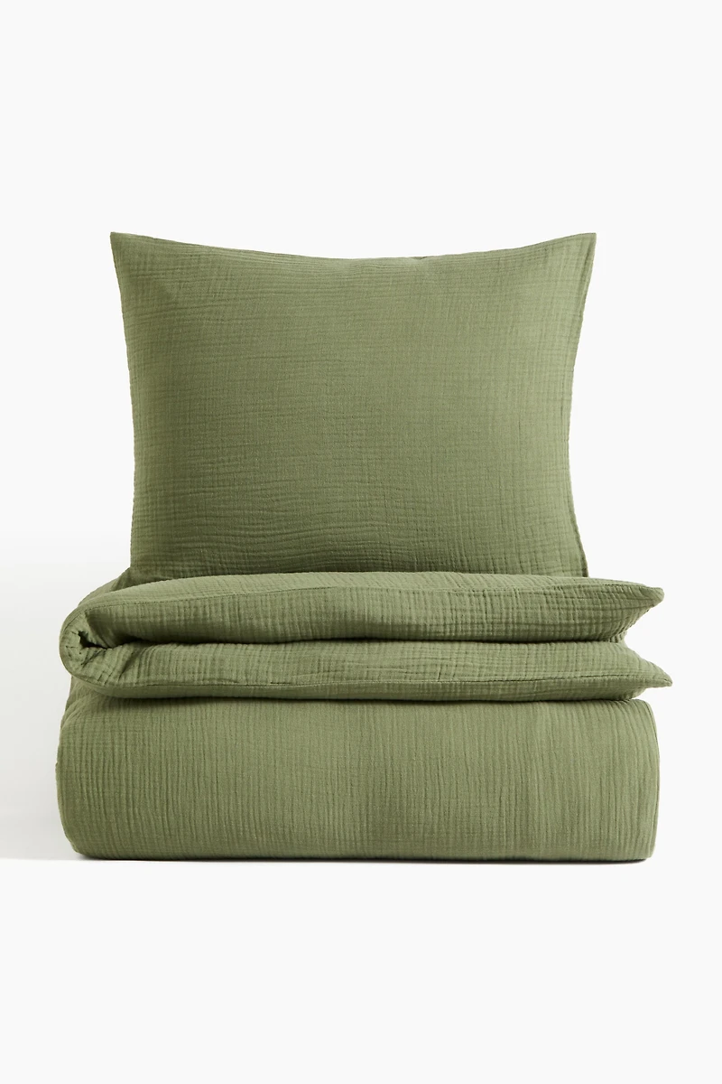 Muslin Twin Duvet Cover Set